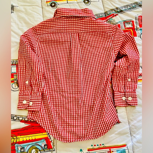 NWOT Class Club Size 2/3 Red and White Checkered Button-Up Shirt - Picture 2 of 5